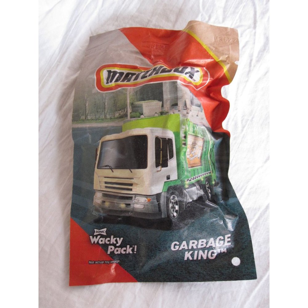New Matchbox from‎ Sonic Wacky Pack Collectible Garbage King Green Trash Truck